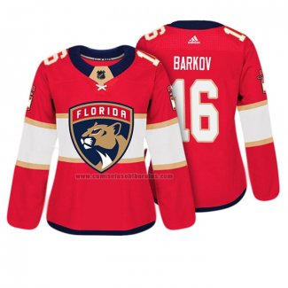 Camiseta Hockey Mujer Florida Panthers Aleksander Barkov Autentico Jugador Rojo