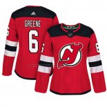 Camiseta Hockey Mujer New Jersey Devils Andy Greene Autentico Jugador Rojo