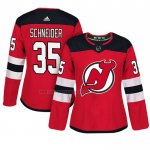 Camiseta Hockey Mujer New Jersey Devils Cory Schneider Autentico Jugador Rojo