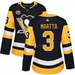 Camiseta Hockey Mujer Pittsburgh Penguins Olli Maatta 50 Anniversary Primera Premier Negro