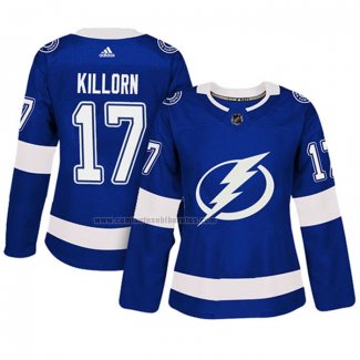 Camiseta Hockey Mujer Tampa Bay Lightning Alex Killorn Autentico Jugador Azul