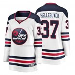Camiseta Hockey Mujer Winnipeg Jets Connor Hellebuyck Heritage Breakaway Blanco