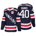 Camiseta Hockey New York Rangers Michael Grabner Autentico 2018 Winter Classic Azul