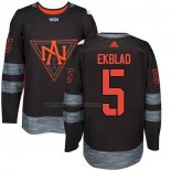 Camiseta Hockey Nino America del Norte Aaron Ekblad Premier 2016 World Cup Negro