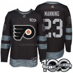 Camiseta Hockey Philadelphia Flyers Brandon Manning 1917-2017 100th Aniversario Negro