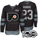 Camiseta Hockey Philadelphia Flyers Brandon Manning 1917-2017 100th Aniversario Negro