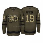 Camiseta Hockey Philadelphia Flyers Nolan Patrick 2018 Salute To Service Verde Militar