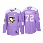 Camiseta Hockey Pittsburgh Penguins Patric Hornqvist Autentico 2018 Fights Cancer Violeta