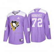 Camiseta Hockey Pittsburgh Penguins Patric Hornqvist Autentico 2018 Fights Cancer Violeta