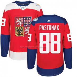 Camiseta Hockey Republica Checa David Pastrnak Premier 2016 World Cup Rojo