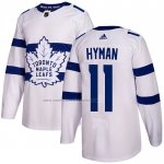 Camiseta Hockey Toronto Maple Leafs Zach Hyman Autentico 2018 Stadium Series Blanco