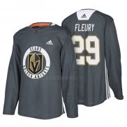 Camiseta Hockey Vegas Golden Knights Marc Andre Fleury New Season Practice Gris