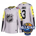Camiseta Hockey 2018 All Star Columbus Blue Jackets Seth Jones Autentico Gris