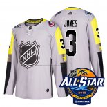 Camiseta Hockey 2018 All Star Columbus Blue Jackets Seth Jones Autentico Gris