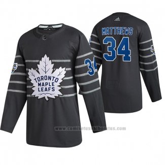 Camiseta Hockey 2020 All Star Toronto Maple Leafs Auston Matthews Autentico Gris