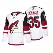 Camiseta Hockey Arizona Coyotes Louis Domingue 2018 Season Centennial Patch Team Road Blanco