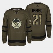 Camiseta Hockey Buffalo Sabres Kyle Okposo 2018 Salute To Service Verde Militar