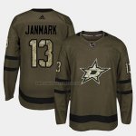 Camiseta Hockey Dallas Stars Mattias Janmark 2018 Salute To Service Verde Militar