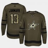 Camiseta Hockey Dallas Stars Mattias Janmark 2018 Salute To Service Verde Militar
