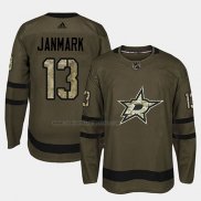 Camiseta Hockey Dallas Stars Mattias Janmark 2018 Salute To Service Verde Militar