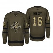 Camiseta Hockey Florida Panthers Aleksander Barkov 2018 Salute To Service Verde Militar