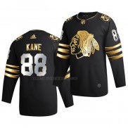 Camiseta Hockey Golden Edition Chicago Blackhawks Patrick Kane Limited Autentico 2020-21 Negro