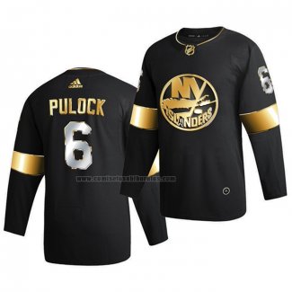 Camiseta Hockey Golden Edition New York Islanders Ryan Pulock Limited Autentico 2020-21 Negro