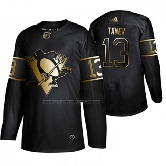Camiseta Hockey Golden Edition Pittsburgh Penguins Brandon Tanev Autentico Negro