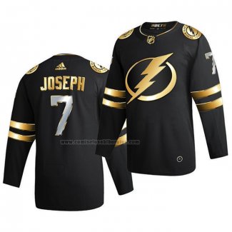 Camiseta Hockey Golden Edition Tampa Bay Lightning Mathieu Joseph Limited Autentico 2020-21 Negro