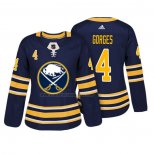Camiseta Hockey Mujer Buffalo Sabres Josh Gorges Autentico Jugador Azul