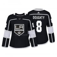 Camiseta Hockey Mujer Los Angeles Kings Drew Doughty Autentico Jugador Negro