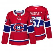 Camiseta Hockey Mujer Montreal Canadiens Max Pacioretty Autentico Jugador Rojo