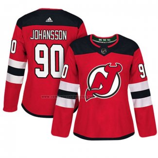 Camiseta Hockey Mujer New Jersey Devils Marcus Johansson Autentico Jugador Rojo