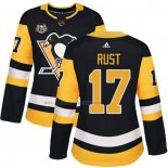 Camiseta Hockey Mujer Pittsburgh Penguins Bryan Rust 50 Anniversary Primera Premier Negro