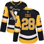 Camiseta Hockey Mujer Pittsburgh Penguins Ian Cole 50 Anniversary Primera Premier Negro