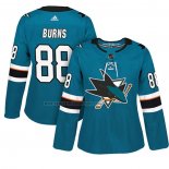 Camiseta Hockey Mujer San Jose Sharks Brent Burns Autentico Jugador Verde