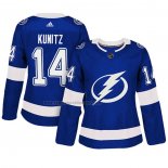Camiseta Hockey Mujer Tampa Bay Lightning Chris Kunitz Autentico Jugador Azul