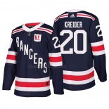 Camiseta Hockey New York Rangers Chris Kreider Autentico 2018 Winter Classic Azul