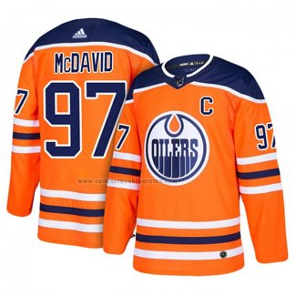 Camiseta Hockey Nino Edmonton Oilers Connor Mcdavid Primera Autentico Fashion Naranja