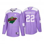 Camiseta Hockey Nino Minnesota Wild Niederreiter 2018 Autentico 2018 Fights Cancer Violeta