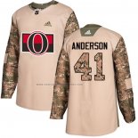 Camiseta Hockey Nino Ottawa Senators Craig Anderson Autentico 2017 Veterans Day Camuflaje