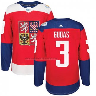 Camiseta Hockey Republica Checa Radko Gudas Premier 2016 World Cup Rojo