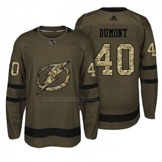 Camiseta Hockey Tampa Bay Lightning Gabriel Dumont Salute To Service Verde Militar