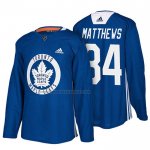 Camiseta Hockey Toronto Maple Leafs Auston Matthews New Season Practice Azul