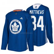 Camiseta Hockey Toronto Maple Leafs Auston Matthews New Season Practice Azul