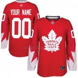 Camiseta Hockey Toronto Maple Leafs Personalizada Canada Autentico Rojo
