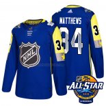Camiseta Hockey 2018 All Star Toronto Maple Leafs Auston Matthews Autentico Azul