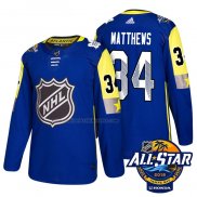 Camiseta Hockey 2018 All Star Toronto Maple Leafs Auston Matthews Autentico Azul
