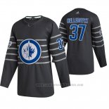 Camiseta Hockey 2020 All Star Winnipeg Jets Connor Hellebuyck Autentico Gris