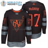 Camiseta Hockey America del Norte Connor Mcdavid Premier 2016 World Cup Negro